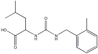 4-methyl-2-({[(2-methylbenzyl)amino]carbonyl}amino)pentanoic acid Struktur