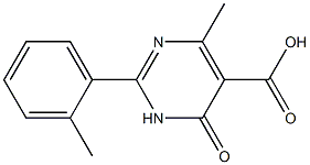 4-methyl-2-(2-methylphenyl)-6-oxo-1,6-dihydropyrimidine-5-carboxylic acid Struktur