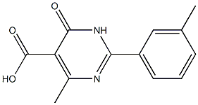 4-methyl-2-(3-methylphenyl)-6-oxo-1,6-dihydropyrimidine-5-carboxylic acid Struktur