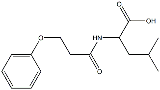 4-methyl-2-(3-phenoxypropanamido)pentanoic acid Struktur