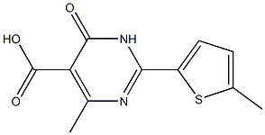 4-methyl-2-(5-methylthien-2-yl)-6-oxo-1,6-dihydropyrimidine-5-carboxylic acid Struktur