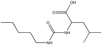 4-methyl-2-[(pentylcarbamoyl)amino]pentanoic acid Struktur