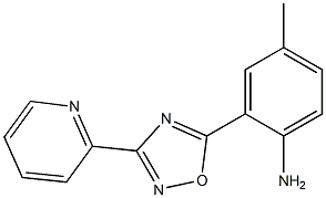 4-methyl-2-[3-(pyridin-2-yl)-1,2,4-oxadiazol-5-yl]aniline Struktur