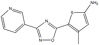 4-methyl-5-[3-(pyridin-3-yl)-1,2,4-oxadiazol-5-yl]thiophen-2-amine Struktur