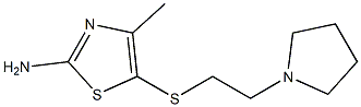 4-methyl-5-{[2-(pyrrolidin-1-yl)ethyl]sulfanyl}-1,3-thiazol-2-amine Struktur