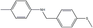 4-methyl-N-{[4-(methylsulfanyl)phenyl]methyl}aniline Struktur