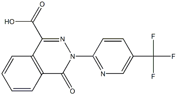 4-oxo-3-[5-(trifluoromethyl)pyridin-2-yl]-3,4-dihydrophthalazine-1-carboxylic acid Struktur