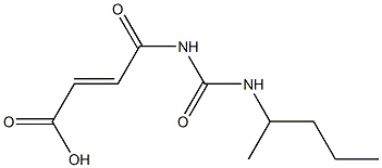 4-oxo-4-[(pentan-2-ylcarbamoyl)amino]but-2-enoic acid Struktur