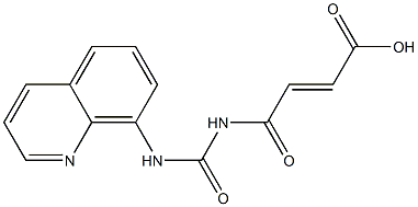 4-oxo-4-[(quinolin-8-ylcarbamoyl)amino]but-2-enoic acid Struktur