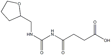 4-oxo-4-{[(oxolan-2-ylmethyl)carbamoyl]amino}butanoic acid Struktur