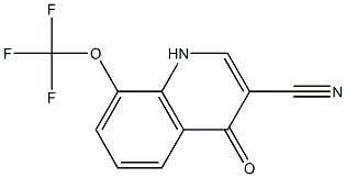 4-oxo-8-(trifluoromethoxy)-1,4-dihydroquinoline-3-carbonitrile Struktur