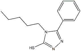 4-pentyl-5-phenyl-4H-1,2,4-triazole-3-thiol Struktur