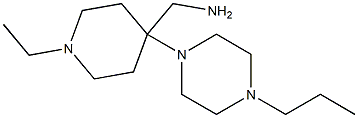 4-piperidinemethanamine, 1-ethyl-4-(4-propyl-1-piperazinyl)- Struktur