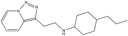 4-propyl-N-(2-{[1,2,4]triazolo[3,4-a]pyridin-3-yl}ethyl)cyclohexan-1-amine Struktur