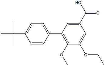 4'-tert-butyl-5-ethoxy-6-methoxy-1,1'-biphenyl-3-carboxylic acid Struktur