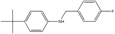 4-tert-butyl-N-[(4-fluorophenyl)methyl]aniline Struktur