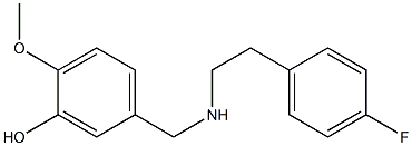 5-({[2-(4-fluorophenyl)ethyl]amino}methyl)-2-methoxyphenol Struktur