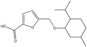 5-({[5-methyl-2-(propan-2-yl)cyclohexyl]oxy}methyl)furan-2-carboxylic acid Struktur