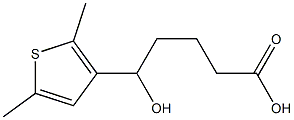 5-(2,5-dimethylthiophen-3-yl)-5-hydroxypentanoic acid Struktur