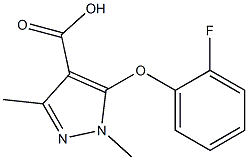 5-(2-fluorophenoxy)-1,3-dimethyl-1H-pyrazole-4-carboxylic acid Struktur