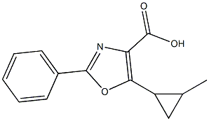 5-(2-methylcyclopropyl)-2-phenyl-1,3-oxazole-4-carboxylic acid Struktur