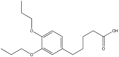 5-(3,4-dipropoxyphenyl)pentanoic acid Struktur