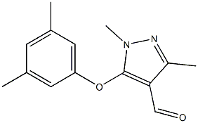 5-(3,5-dimethylphenoxy)-1,3-dimethyl-1H-pyrazole-4-carbaldehyde Struktur