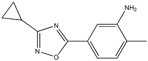 5-(3-cyclopropyl-1,2,4-oxadiazol-5-yl)-2-methylaniline Struktur