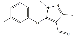 5-(3-fluorophenoxy)-1,3-dimethyl-1H-pyrazole-4-carbaldehyde Struktur