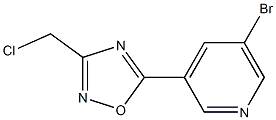 5-(5-bromopyridin-3-yl)-3-(chloromethyl)-1,2,4-oxadiazole Struktur