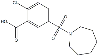 5-(azepane-1-sulfonyl)-2-chlorobenzoic acid Struktur