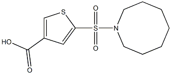 5-(azocane-1-sulfonyl)thiophene-3-carboxylic acid Struktur