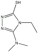 5-(dimethylamino)-4-ethyl-4H-1,2,4-triazole-3-thiol Struktur