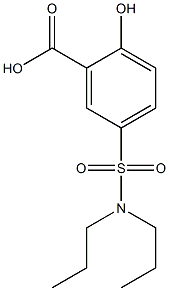 5-(dipropylsulfamoyl)-2-hydroxybenzoic acid Struktur