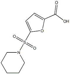 5-(piperidine-1-sulfonyl)furan-2-carboxylic acid Struktur