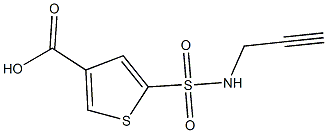 5-(prop-2-yn-1-ylsulfamoyl)thiophene-3-carboxylic acid Struktur