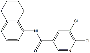 5,6-dichloro-N-(5,6,7,8-tetrahydronaphthalen-1-yl)pyridine-3-carboxamide Struktur