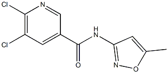 5,6-dichloro-N-(5-methyl-1,2-oxazol-3-yl)pyridine-3-carboxamide Struktur