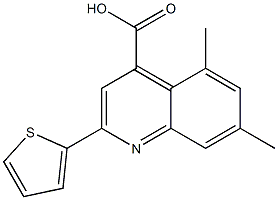 5,7-dimethyl-2-(thiophen-2-yl)quinoline-4-carboxylic acid Struktur