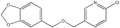 5-[(2H-1,3-benzodioxol-5-ylmethoxy)methyl]-2-chloropyridine Struktur