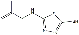 5-[(2-methylprop-2-enyl)amino]-1,3,4-thiadiazole-2-thiol Struktur