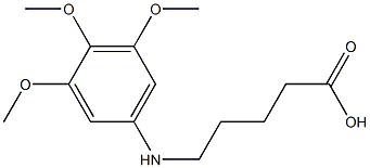 5-[(3,4,5-trimethoxyphenyl)amino]pentanoic acid Struktur