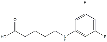 5-[(3,5-difluorophenyl)amino]pentanoic acid Struktur