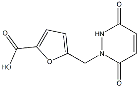 5-[(3,6-dioxo-3,6-dihydropyridazin-1(2H)-yl)methyl]-2-furoic acid Struktur