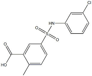 5-[(3-chlorophenyl)sulfamoyl]-2-methylbenzoic acid Struktur