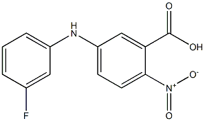 5-[(3-fluorophenyl)amino]-2-nitrobenzoic acid Struktur