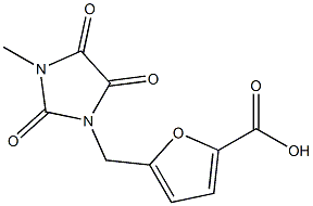 5-[(3-methyl-2,4,5-trioxoimidazolidin-1-yl)methyl]furan-2-carboxylic acid Struktur