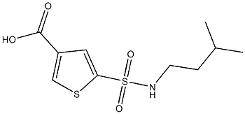 5-[(3-methylbutyl)sulfamoyl]thiophene-3-carboxylic acid Struktur