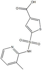 5-[(3-methylpyridin-2-yl)sulfamoyl]thiophene-3-carboxylic acid Struktur