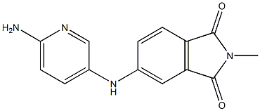 5-[(6-aminopyridin-3-yl)amino]-2-methyl-2,3-dihydro-1H-isoindole-1,3-dione Struktur